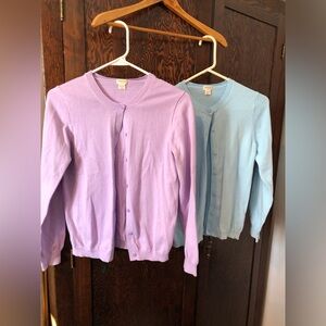 Crewcuts Lavender and Light Blue Cardigan Set